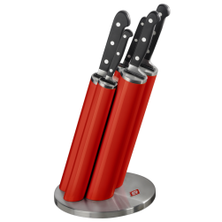 Комплект ножове с червена стойка