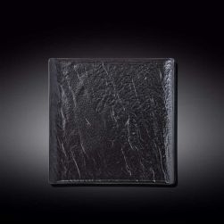 Квадратна основна чиния 21.5х21.5 см Wilmax SlateStone Black