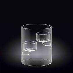Двоен свещник 12 см Wilmax Thermo Glass 