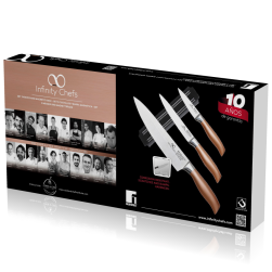 Комплект от 3 ножа + магнитна лентаr Infinity Chefs