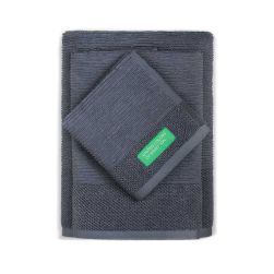 Комплект 3 кърпи за баня Benetton Casa в тъмно сиво