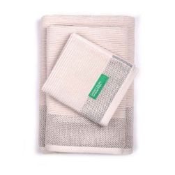 Комплект 3 кърпи за баня Benetton Casa в бежово