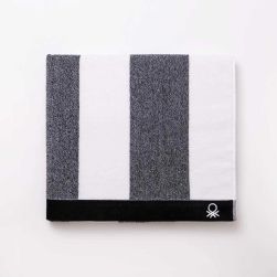 Плажна кърпа Benetton Casa 90х160 см памук Terry черно и бяло