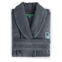 Халат за баня Benetton Casa L/XL тъмно сиво
