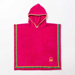 Детска хавлия пончо Benetton Casa 85х85 см розова