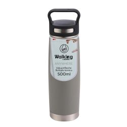 Метална вакуумна термо бутилка 500 мл Bergner Walking anywhere сива