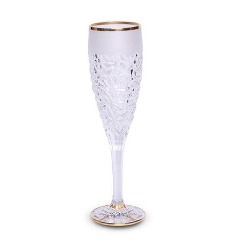 Кристални чаши за шампанско Bohemia Nicolette Golden Marble 6 броя 180 мл  - 1