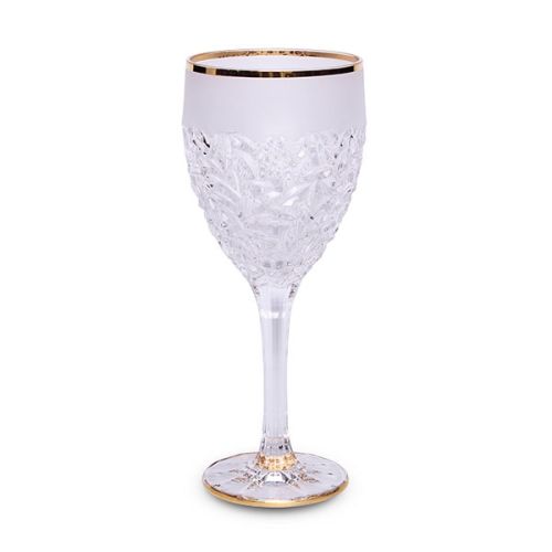 Кристални чаши за вино Bohemia Nicolette Gold Matt 6 броя 320 мл - 1