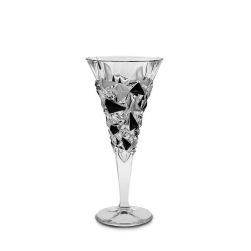 Кристални чаши за вино Bohemia 1845 Glacier Matt Fond and Black Lister 6 броя 250ml - 1