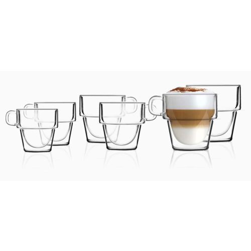 Комплект 6 двустенни чаши за кафе Senso Vialli Design - 3
