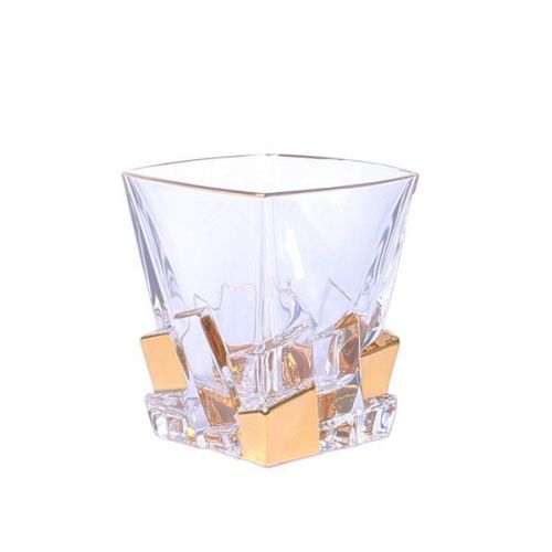 Кристални чаши за уиски Bohemia Crack Gold 6 броя 310 мл - 1
