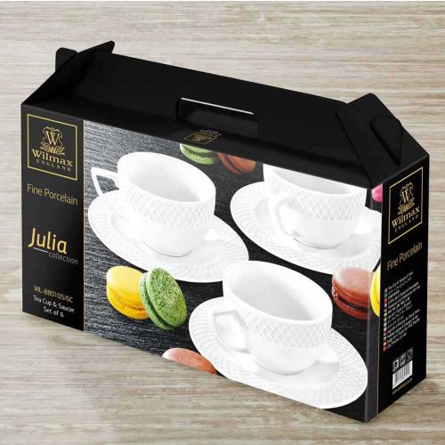 Комплект за чай 12 части Wilmax Julia White  - 2
