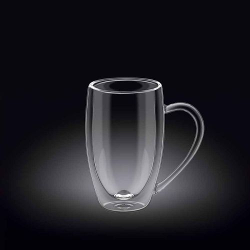 Двустенна чаша с дръжка за капучино Wilmax Thermo Glass 250 мл - 1