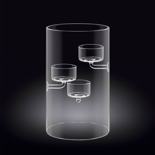 Троен свещник 20 см Wilmax Thermo Glass - 1