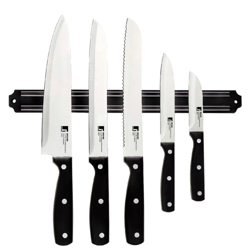 Комплект 5 ножа с магнитна лента Bergner Masterpro  - 1