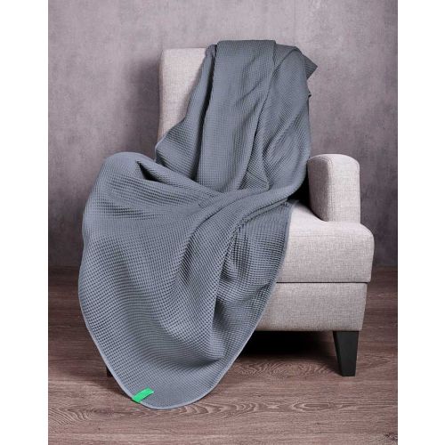 Одеяло Benetton casa 140х190 см тъмно сиво - 3