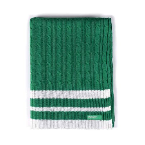 Плетено одеяло Benetton casa 140х190 см в зелено - 1