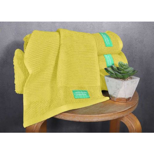 Комплект 3 кърпи за баня Benetton Casa в жълто - 3