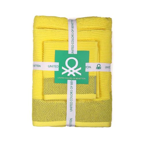 Комплект 3 кърпи за баня Benetton Casa в жълто - 2