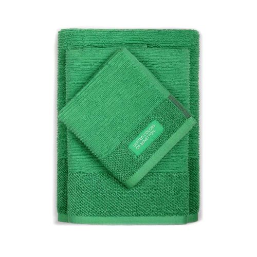 Комплект 3 кърпи за баня Benetton Casa в зелено - 1