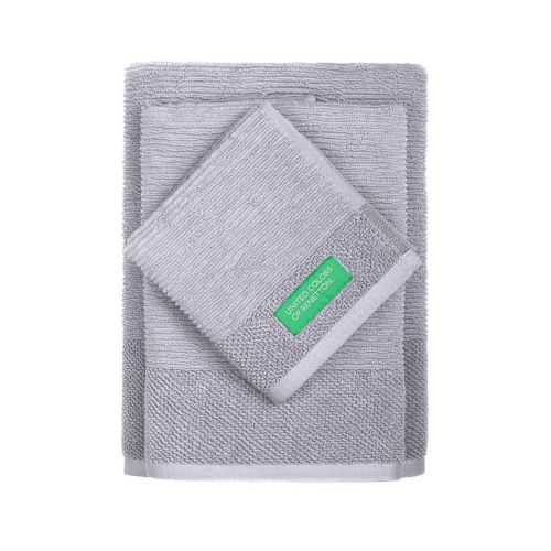 Комплект 3 кърпи за баня Benetton Casa в сиво - 1