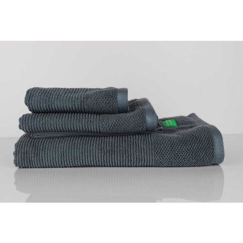 Комплект 3 кърпи за баня Benetton Casa в тъмно сиво - 4