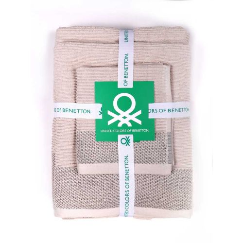 Комплект 3 кърпи за баня Benetton Casa в бежово - 2