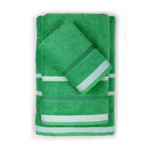 Комплект 3 кърпи за баня Benetton Casa в зелено - 1