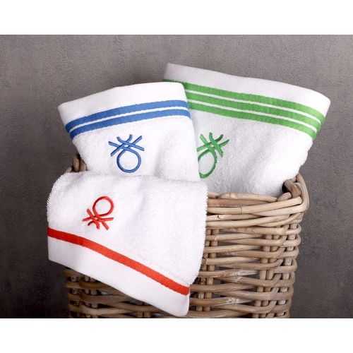 Комплект 3 кърпи за баня Benetton Casa в бяло - 3