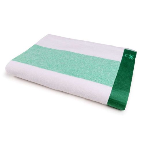 Плажна кърпа Benetton Casa 90x160 см бяло и зелено - 3