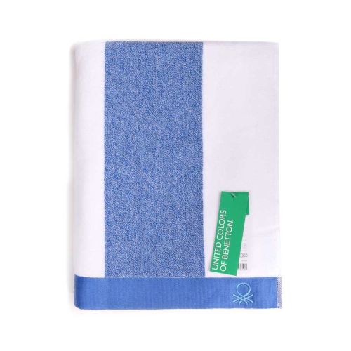 Плажна кърпа Benetton Casa 90x160 см бяло и синьо - 1