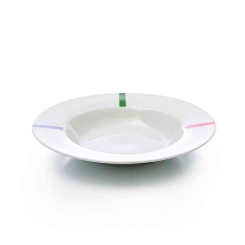Порцеланов сервиз за хранене Benetton Casa 18 части цветни ленти - 3