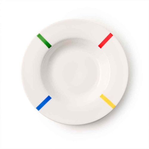 Порцеланов сервиз за хранене Benetton Casa 18 части цветни ленти - 4