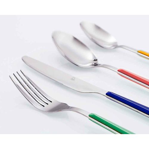 Kомплект цветни прибори за хранене Benetton Casa 24 части - 6