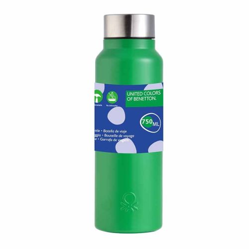 Стоманена бутилка за вода Benetton Casa 750 мл зелен мат - 1