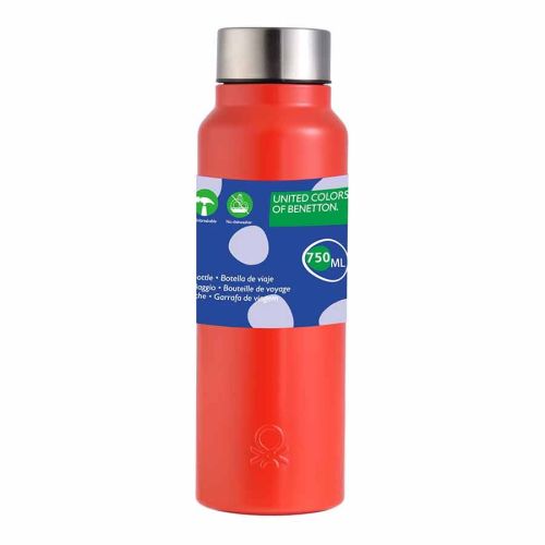 Стоманена бутилка за вода Benetton Casa 750 мл червен мат  - 1