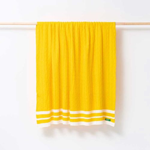 Плетено одеяло Benetton casa 140х190 см в жълто - 2