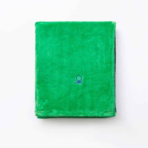 Одеяло Benetton casa полар 140х190 см в зелено - 2