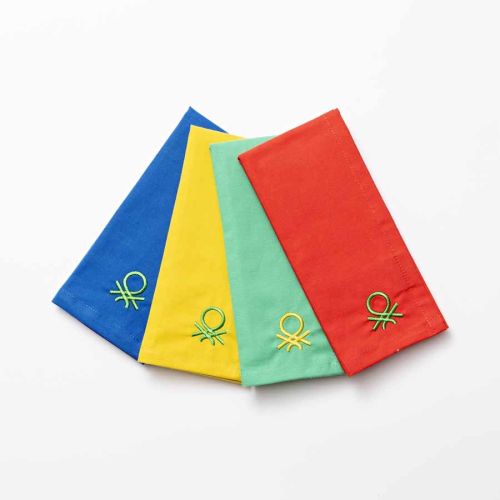 Комплект цветни подложки за хранене и сервиране Benetton Casa малко лого - 7