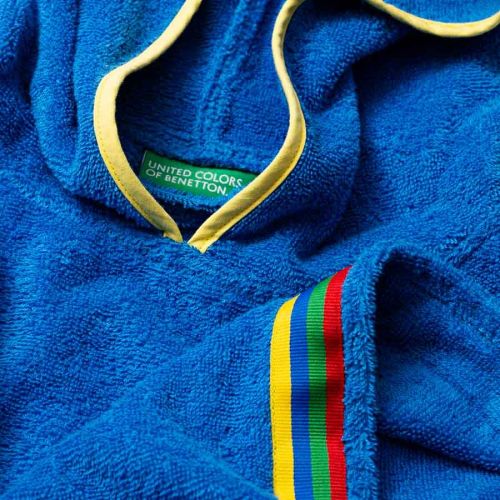 Детска хавлия пончо Benetton Casa 85х85 см синя - 6