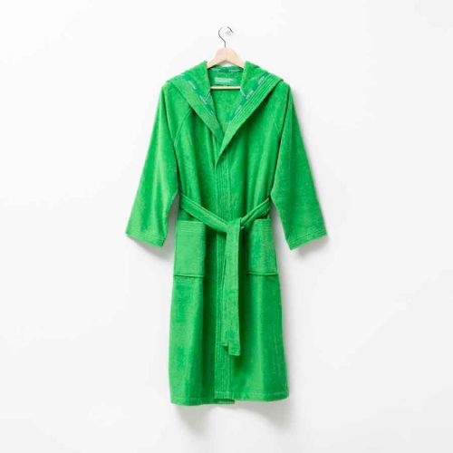 Халат за баня с качулка Benetton Casa M/L зелен - 4