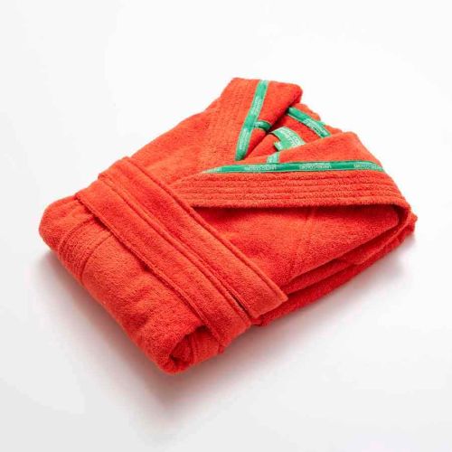 Халат за баня с качулка Benetton Casa M/L червен - 2