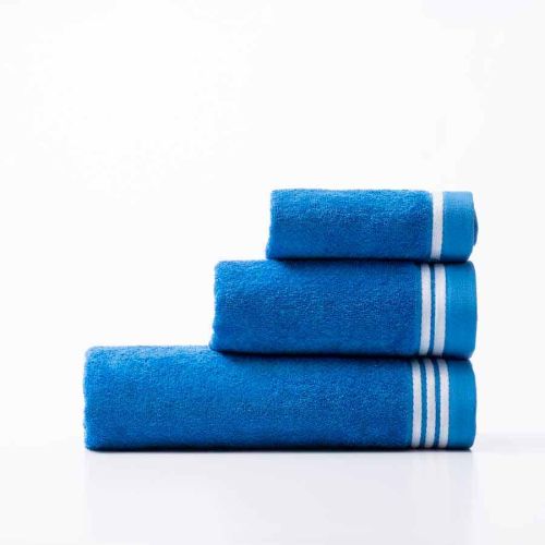 Комплект 3 кърпи за баня с лого Benetton Casa сини - 2