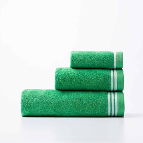 Комплект 3 кърпи за баня с лого Benetton Casa зелени - 3