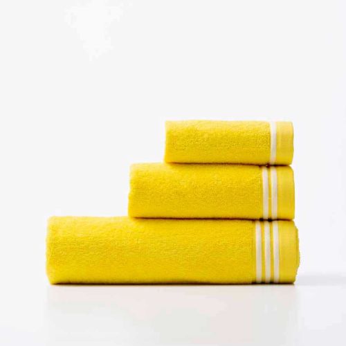 Комплект 3 кърпи за баня с лого Benetton Casa жълти - 3