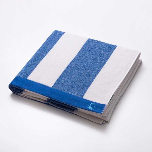Комплект плажна кърпа и раница Benetton Casa Picnic 90х160 см синьо и бяло - 2