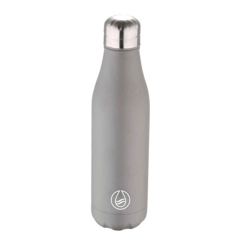 Метална термо бутилка за вода 500 мл Bergner Walking anywhere Cola сива - 1