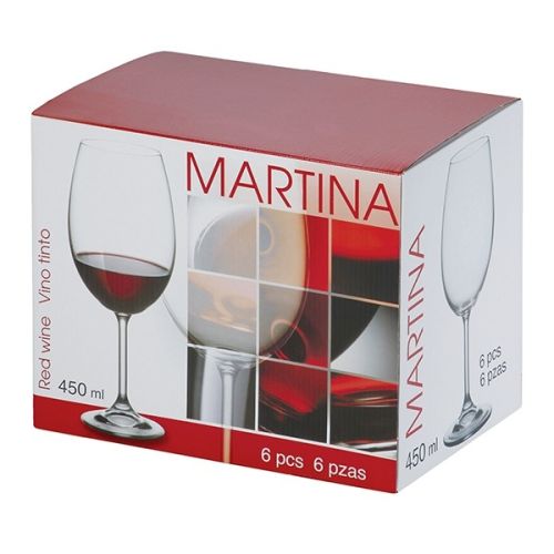 Сет 6 чаши за червено вино Bohemia Royal Martina 450 мл - 2