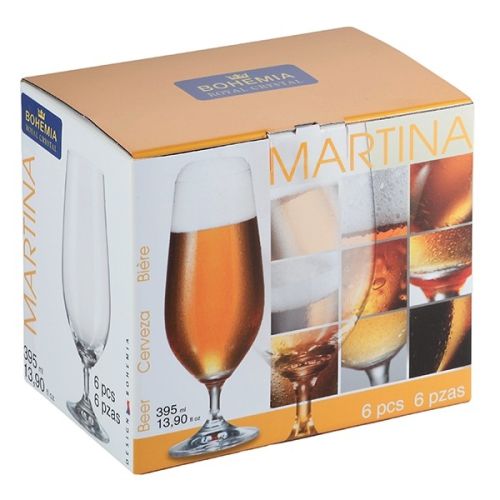 Сет 6 чаши за бира Bohemia Royal Martina 395 мл - 2