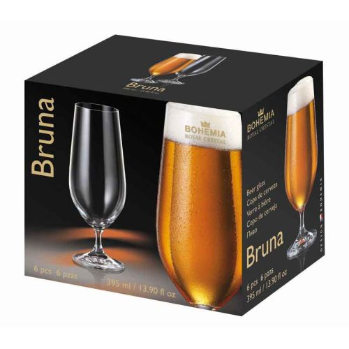 Комплект 6 чаши за бира Bohemia Crystal Bruna 395 мл - 2